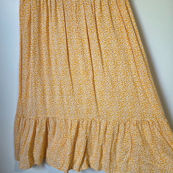 EUC LIKE NEW EMERY ROSE YELLOW DAISY PRINT FLORAL V NECK TIERED MAXI DRESS SZ XL - Picture 9 of 15